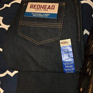 RedHead Relaxed-Fit Buffalo Flannel-Lined Denim Jeans for Men